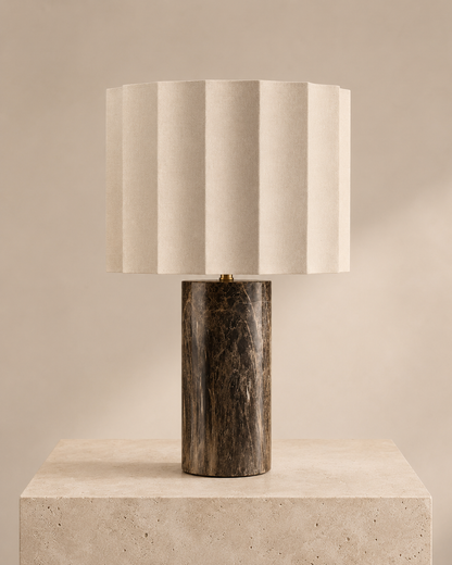 Pleated Emperador Lamp